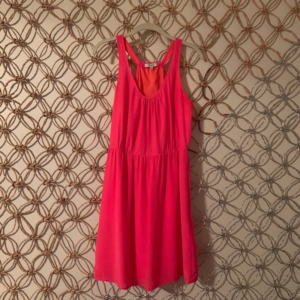 MADEWELL >> Silk Coral Dress with Pockets!
